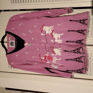Like new! Vintage Storybook Knits a walk in the paris sweater set